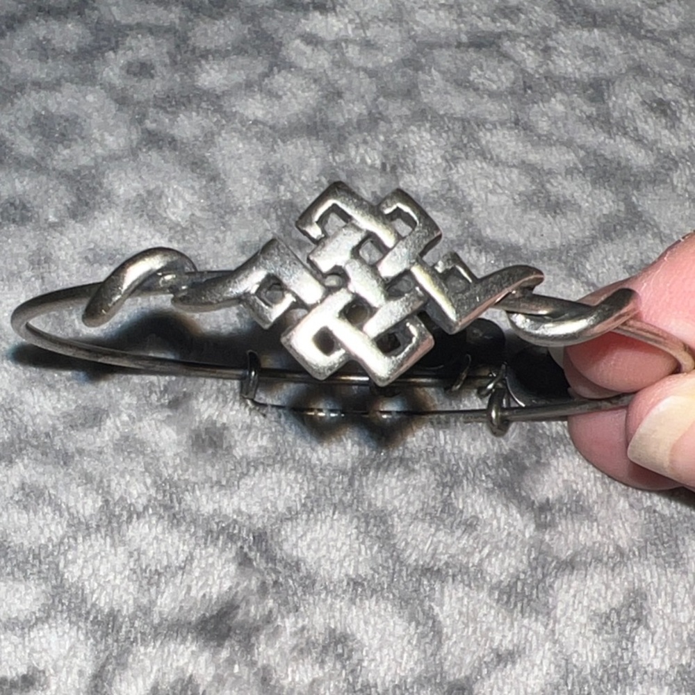 Alex and Ani Silver Celtic Knot Bangle Bracelet